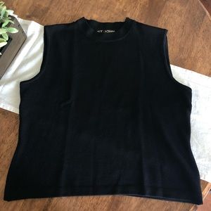 St. John Basics Santana Knit Sleeveless Top